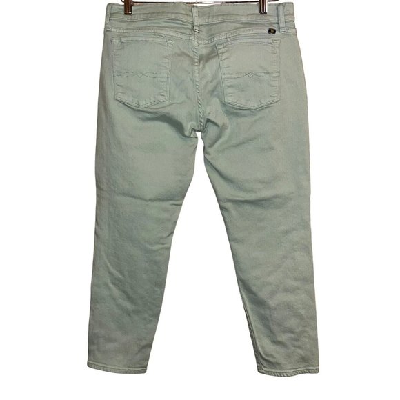 Lucky Brand Women ZOE Straight Crop Jean 12 Mint Colored Denim Stretch Mid Rise - Picture 4 of 11